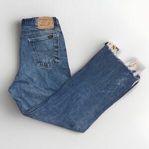 Vintage Sears Roebucks Jeans 32x28 Blue Distressed Workwear Made in USA